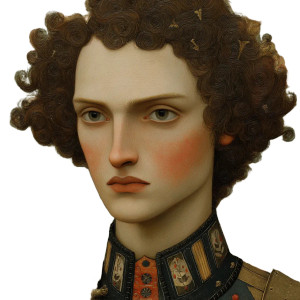 Handsome Renaissance Prince Vinyl Car Decal Sticker – Waterproof & UV-Resistant 8"