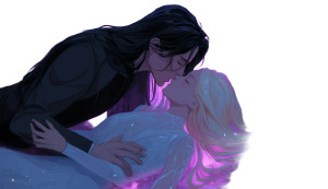 Dark Fantasy Kiss Vinyl Car Decal Sticker – Waterproof & UV-Resistant 8"