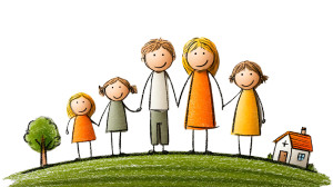 Family On Hill Vinyl Car Decal Sticker – Waterproof & UV-Resistant 8"