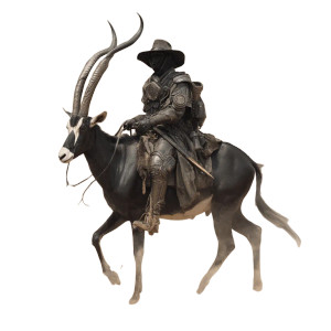 Warrior Cowboy Gazelle Vinyl Car Decal Sticker – Waterproof & UV-Resistant 8"