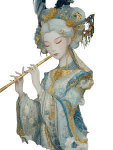 Melancholic Chinese Goddess V2 Vinyl Car Decal Sticker – Waterproof & UV-Resistant 8"