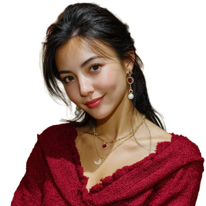 Elegant Asian Woman V28 Vinyl Car Decal Sticker – Waterproof & UV-Resistant 8"