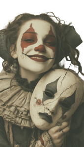 Sorrowful Clown Portrait Vinyl Car Decal Sticker – Waterproof & UV-Resistant 8"