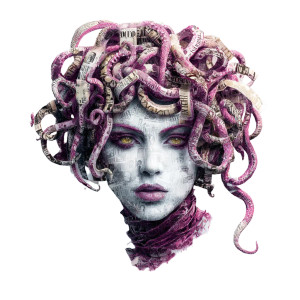 Medusa V5 Vinyl Car Decal Sticker – Waterproof & UV-Resistant 8"