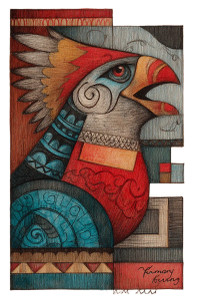 Cubist African Bird Vinyl Car Decal Sticker – Waterproof & UV-Resistant 8"