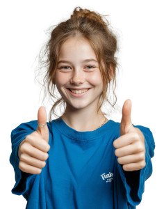 Happy Teen Thumbs Up Vinyl Car Decal Sticker – Waterproof & UV-Resistant 8"