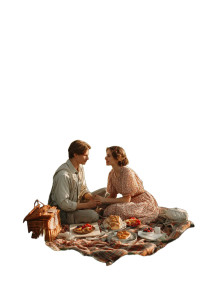 Romantic Picnic Couple V2 Vinyl Car Decal Sticker – Waterproof & UV-Resistant 8"