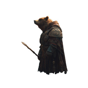 Bear Guardian Druid Vinyl Car Decal Sticker – Waterproof & UV-Resistant 8"