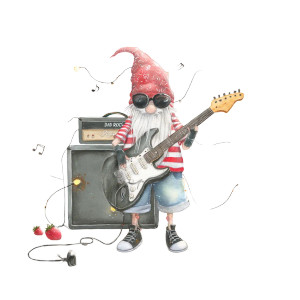 Rocking Gnome Vinyl Car Decal Sticker – Waterproof & UV-Resistant 8"