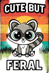 Cute Feral Raccoon Vinyl Car Decal Sticker – Waterproof & UV-Resistant 8" Cute Feral Raccoon Vinyl Car Decal Sticker – Waterproof & UV-Resistant 8"