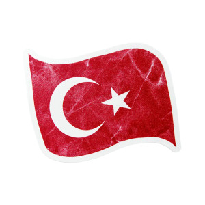 Turkish Flag Sticker Vinyl Car Decal Sticker – Waterproof & UV-Resistant 8"