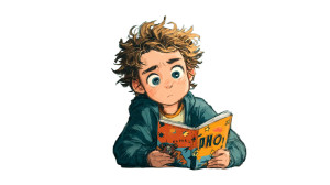 Confused Young Reader V2 Vinyl Car Decal Sticker – Waterproof & UV-Resistant 8"