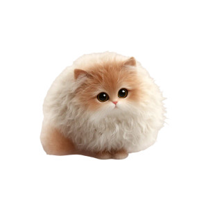 Fluffy Adorable Cat Vinyl Car Decal Sticker – Waterproof & UV-Resistant 8"