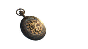 Antique Pocket Watch Vinyl Car Decal Sticker – Waterproof & UV-Resistant 8"