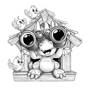 Baby Dragon Peeking Vinyl Car Decal Sticker – Waterproof & UV-Resistant 8"