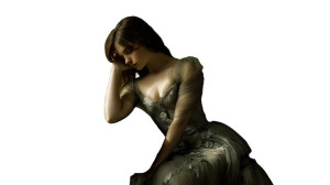 Melancholic Vintage Woman Vinyl Car Decal Sticker – Waterproof & UV-Resistant 8"