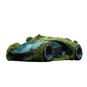 Eco-Futuristic Car Vinyl Car Decal Sticker – Waterproof & UV-Resistant 8"