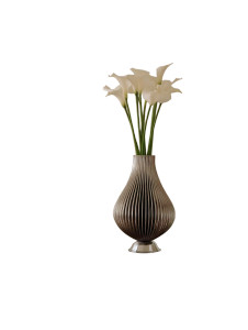 Silver Vase Lilies Vinyl Car Decal Sticker – Waterproof & UV-Resistant 8"