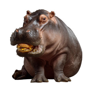 Hippopotamus Eating Cheeseburger Vinyl Car Decal Sticker – Waterproof & UV-Resistant 8" Hippopotamus Eating Cheeseburger Vinyl Car Decal Sticker – Waterproof & UV-Resistant 8"