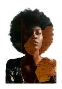 Afro Woman Art Vinyl Car Decal Sticker – Waterproof & UV-Resistant 8"