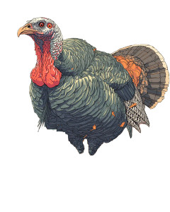 Giant Turkey Rampage Vinyl Car Decal Sticker – Waterproof & UV-Resistant 8"