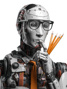 Creative Ai Robot Vinyl Car Decal Sticker – Waterproof & UV-Resistant 8"