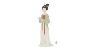 Tang Dynasty Lady V2 Vinyl Car Decal Sticker – Waterproof & UV-Resistant 8"