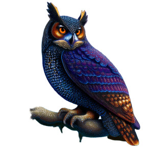 Majestic Stippled Owl Vinyl Car Decal Sticker – Waterproof & UV-Resistant 