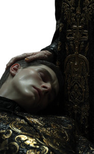 Sleeping Young Priest Vinyl Car Decal Sticker – Waterproof & UV-Resistant 
