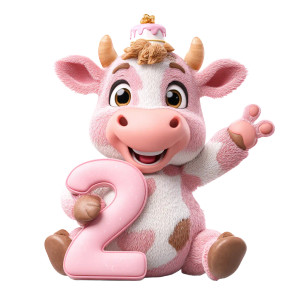 Birthday Cow V2 Vinyl Car Decal Sticker – Waterproof & UV-Resistant 