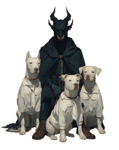 Shadowy Horned Figure Vinyl Car Decal Sticker – Waterproof & UV-Resistant 