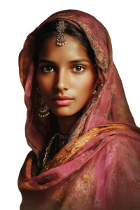 Elegant Indian Woman V7 Vinyl Car Decal Sticker – Waterproof & UV-Resistant 