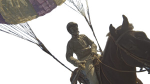Parachuting On Horseback Vinyl Car Decal Sticker – Waterproof & UV-Resistant Parachuting On Horseback Vinyl Car Decal Sticker – Waterproof & UV-Resistant