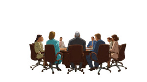 Roundtable Discussion Vinyl Car Decal Sticker – Waterproof & UV-Resistant 