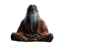 Wise Rishi Meditating Vinyl Car Decal Sticker – Waterproof & UV-Resistant 