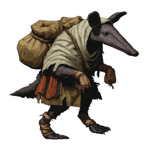 Aardvark Beggar Vinyl Car Decal Sticker – Waterproof & UV-Resistant 