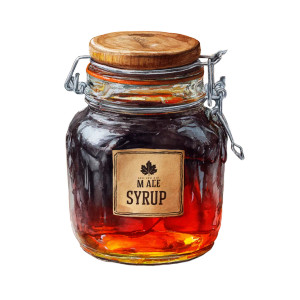 Maple Syrup Jar Vinyl Car Decal Sticker – Waterproof & UV-Resistant 