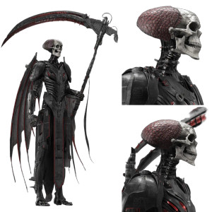 Cyberpunk Grim Reaper V2 Vinyl Car Decal Sticker – Waterproof & UV-Resistant 
