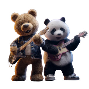 Singing Teddy And Panda Vinyl Car Decal Sticker – Waterproof & UV-Resistant Singing Teddy And Panda Vinyl Car Decal Sticker – Waterproof & UV-Resistant