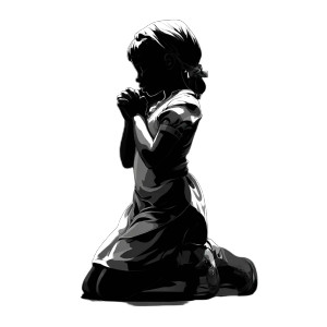 Praying Girl Silhouette Vinyl Car Decal Sticker – Waterproof & UV-Resistant Praying Girl Silhouette Vinyl Car Decal Sticker – Waterproof & UV-Resistant