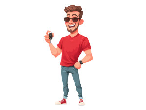 Smiling Florida Man Vinyl Car Decal Sticker – Waterproof & UV-Resistant 