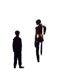 Cyberpunk Boy And Droid Vinyl Car Decal Sticker – Waterproof & UV-Resistant 