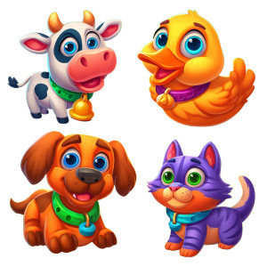 Cute Cartoon Animals Vinyl Car Decal Sticker – Waterproof & UV-Resistant Cute Cartoon Animals Vinyl Car Decal Sticker – Waterproof & UV-Resistant