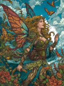 Happy Fairy Child Vinyl Car Decal Sticker – Waterproof & UV-Resistant 