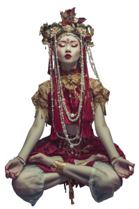 Chinese Goddess Meditation V4 Vinyl Car Decal Sticker – Waterproof & UV-Resistant 