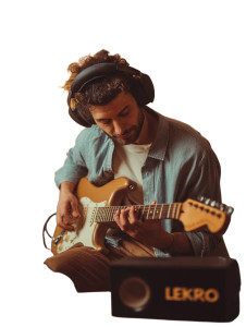 Guitarist With Headphones Vinyl Car Decal Sticker – Waterproof & UV-Resistant Guitarist With Headphones Vinyl Car Decal Sticker – Waterproof & UV-Resistant