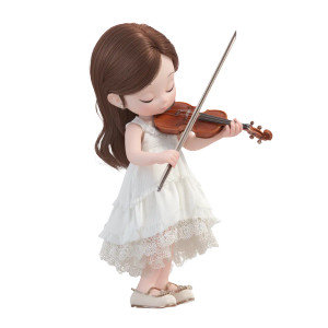 Girl Playing Violin V2 Vinyl Car Decal Sticker – Waterproof & UV-Resistant 