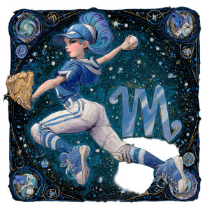 Virgo Baseball Player Vinyl Car Decal Sticker – Waterproof & UV-Resistant 