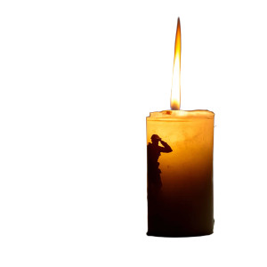 Memorial Candle Flame Vinyl Car Decal Sticker – Waterproof & UV-Resistant 