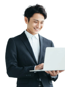 Cheerful Businessman Vinyl Car Decal Sticker – Waterproof & UV-Resistant 